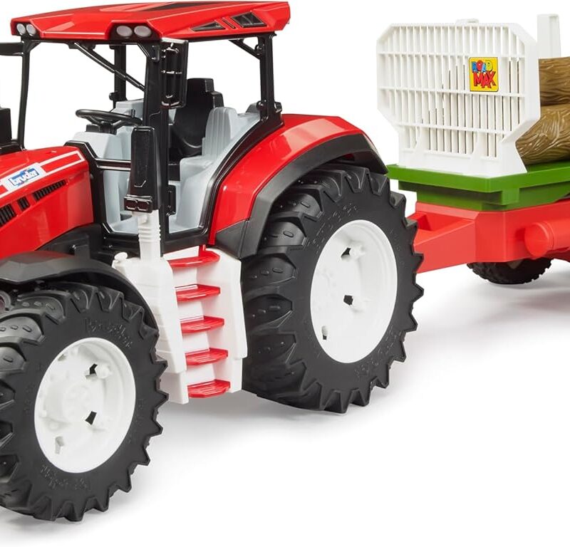 Exiet ROADMAX-Style Tractor & Trailer Toy – Includes 3 Logs for Kids